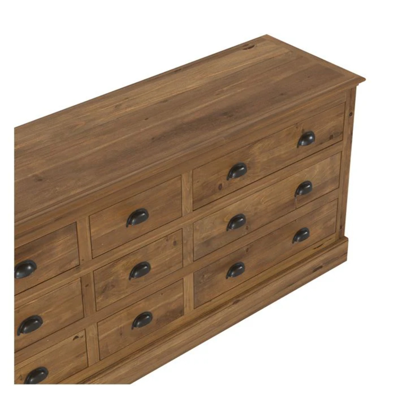 Buffet 9 tiroirs en bois de cèdre recyclé - Tobias