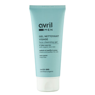 Visage Homme - Certifié bio - Gel nettoyant visage - sans savon 100 ml
