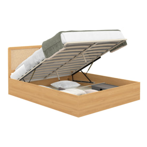 Lit coffre Eve 140x190cm cannage