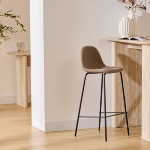 Lot de 2 Tabouret de bar Vladi beige 43,5x41,5cm