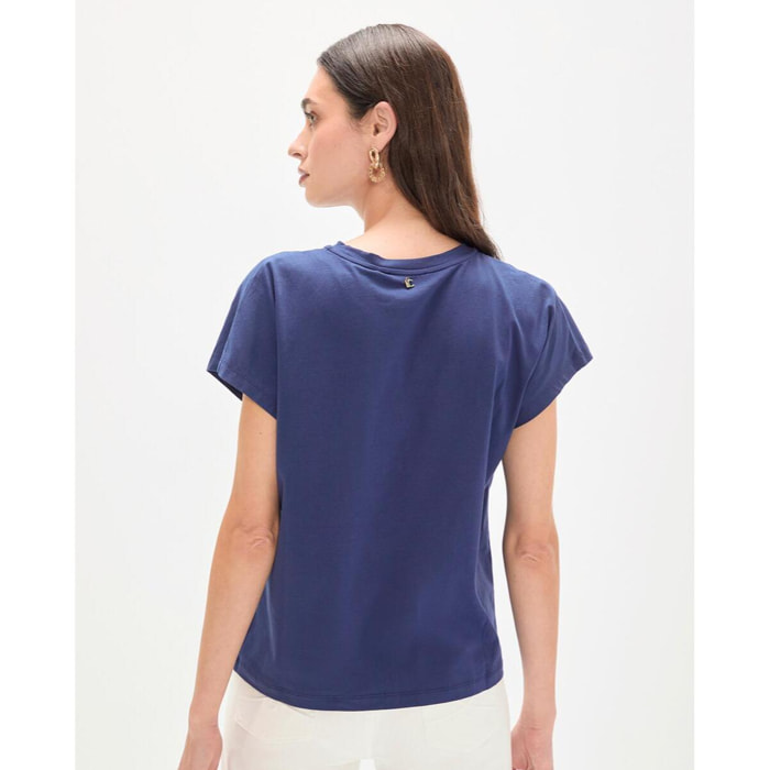 Maglietta con logo in rilievo