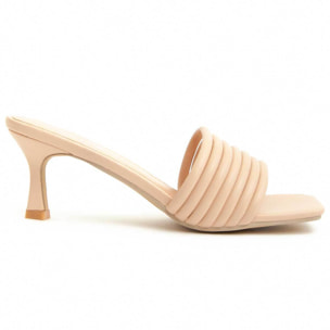 Sandalia de tacón - Beige - Altura: 7 cm