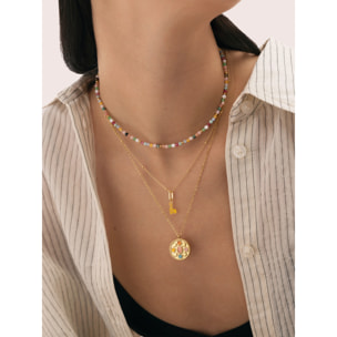 Collar Altea Colors Acero Baño Oro