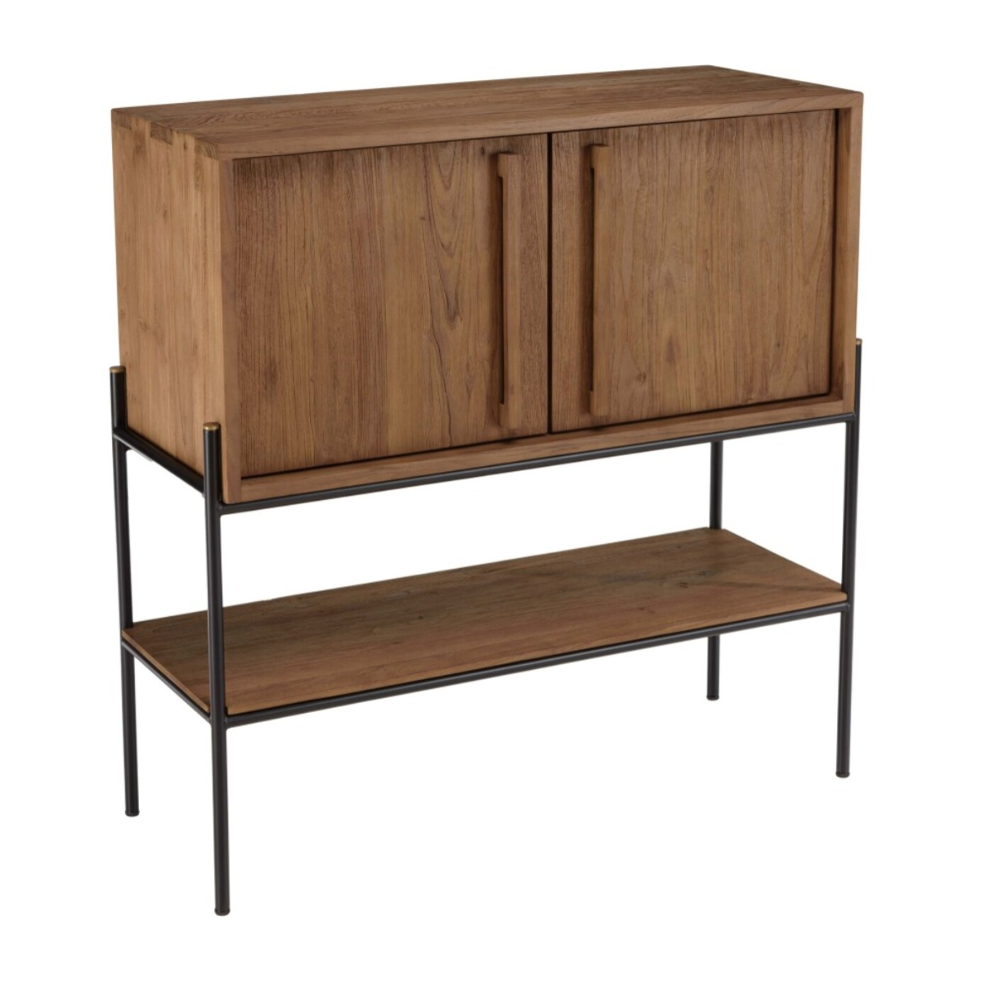 SIXTINE - Buffet 2 portes 1 niche en bois de teck recyclé naturel