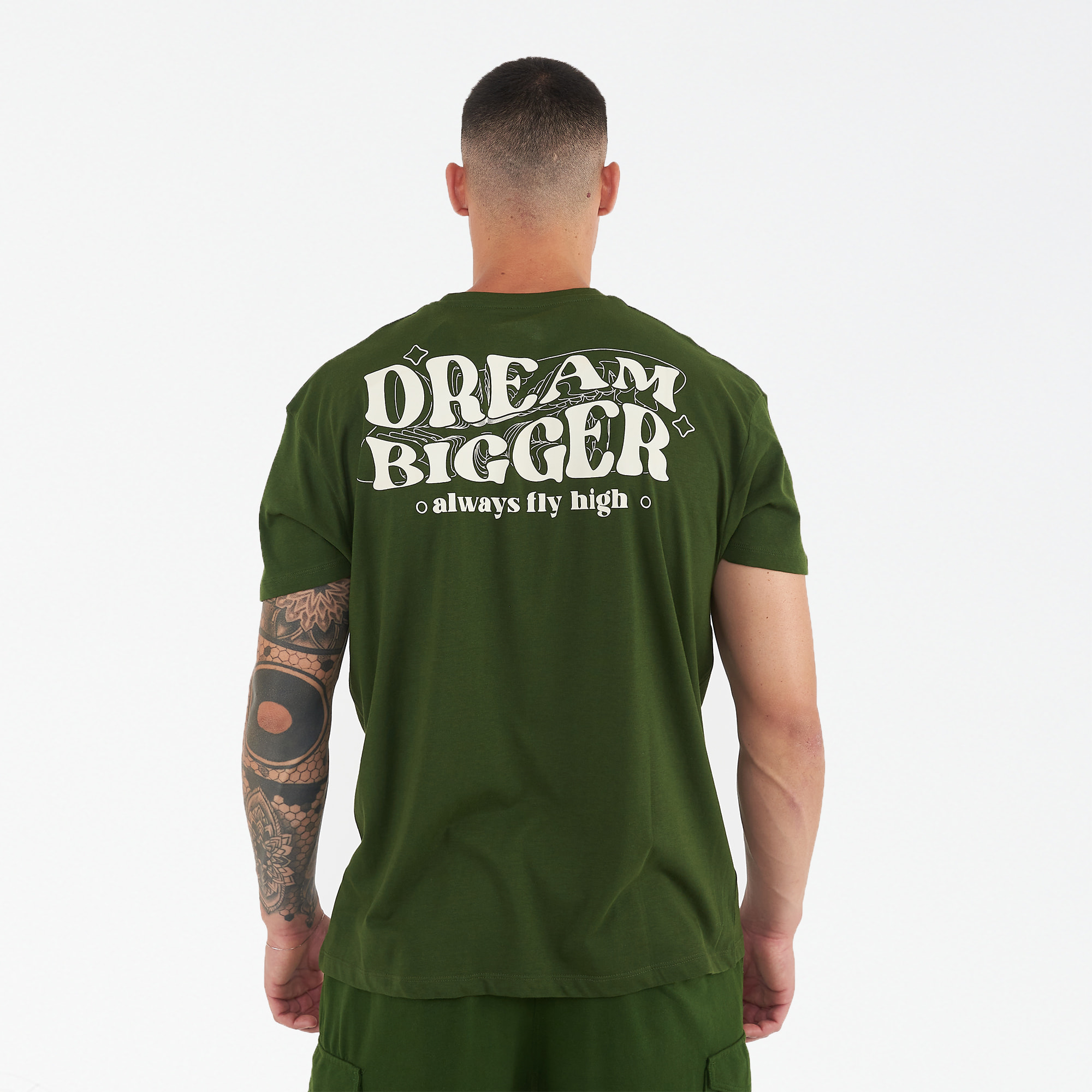 T-shirt in cotone BIGGER verde militare