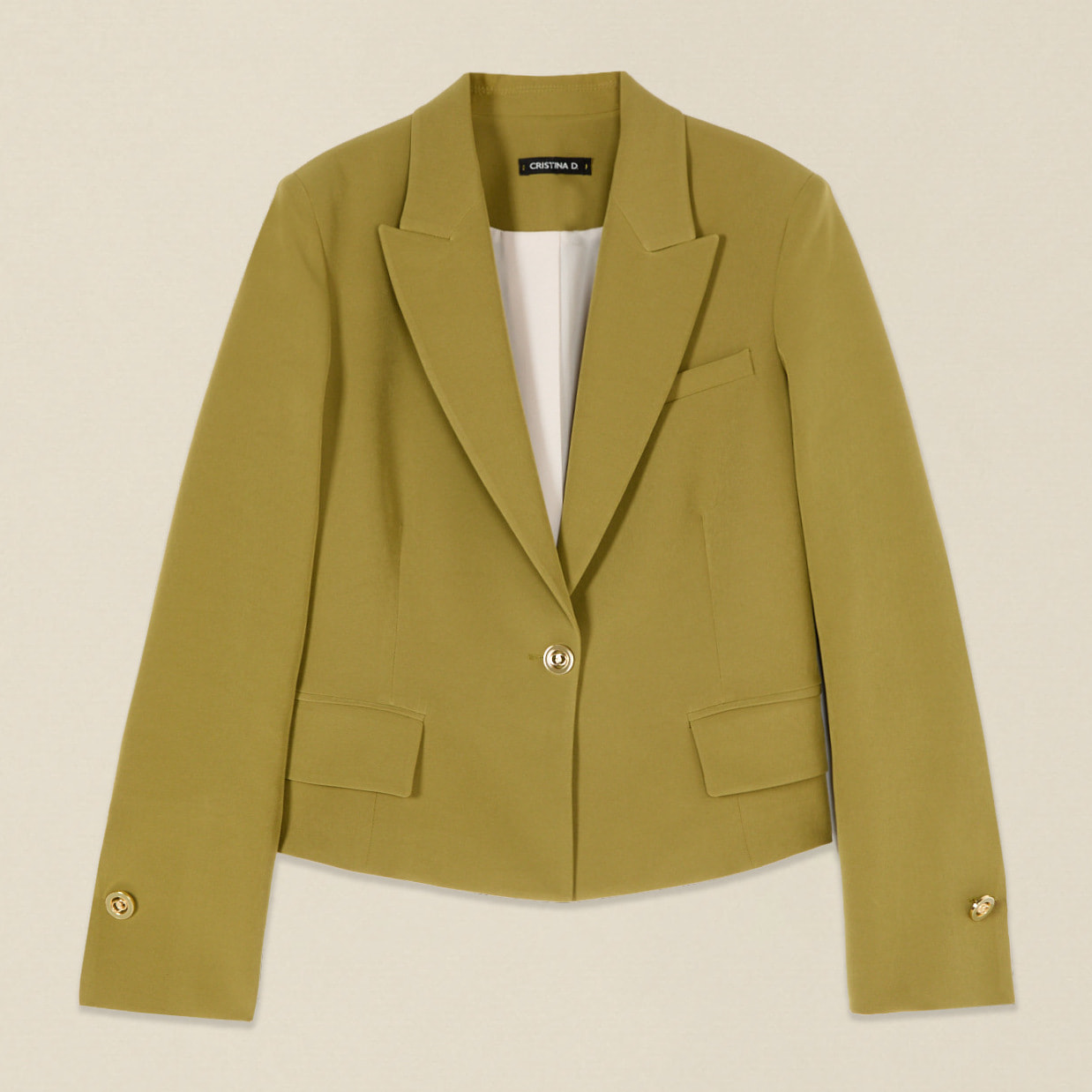 Oltre - Blazer corto monopetto - Verde