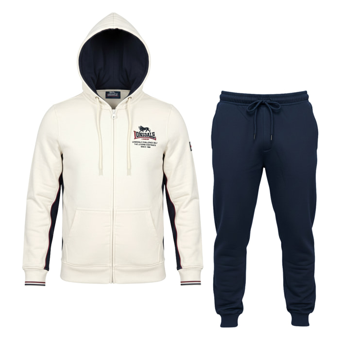 Tuta Uomo LONSDALE Cotone Felpato Zip Cappuccio