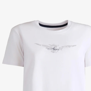 T-shirt Esercito a maniche corte bianca donna