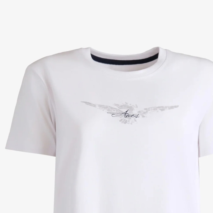 T-shirt Esercito a maniche corte bianca donna