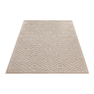 PATARA - Tapis intérieur/extérieur motif graphique beige - PAT4956BEI