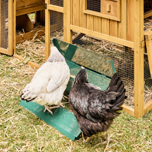 Mangeoire automatique pour poules - distributeur à pédale - capacité de 5kg - acier galvanisé