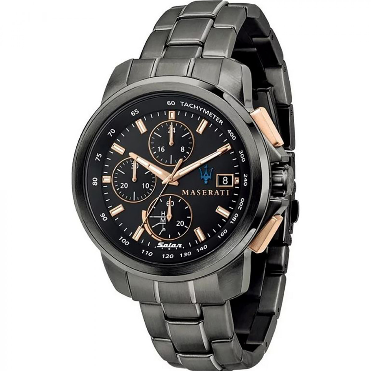 Reloj Maserati R8873645001 Hombre Analogico Solar con Correa de Acero inoxidable