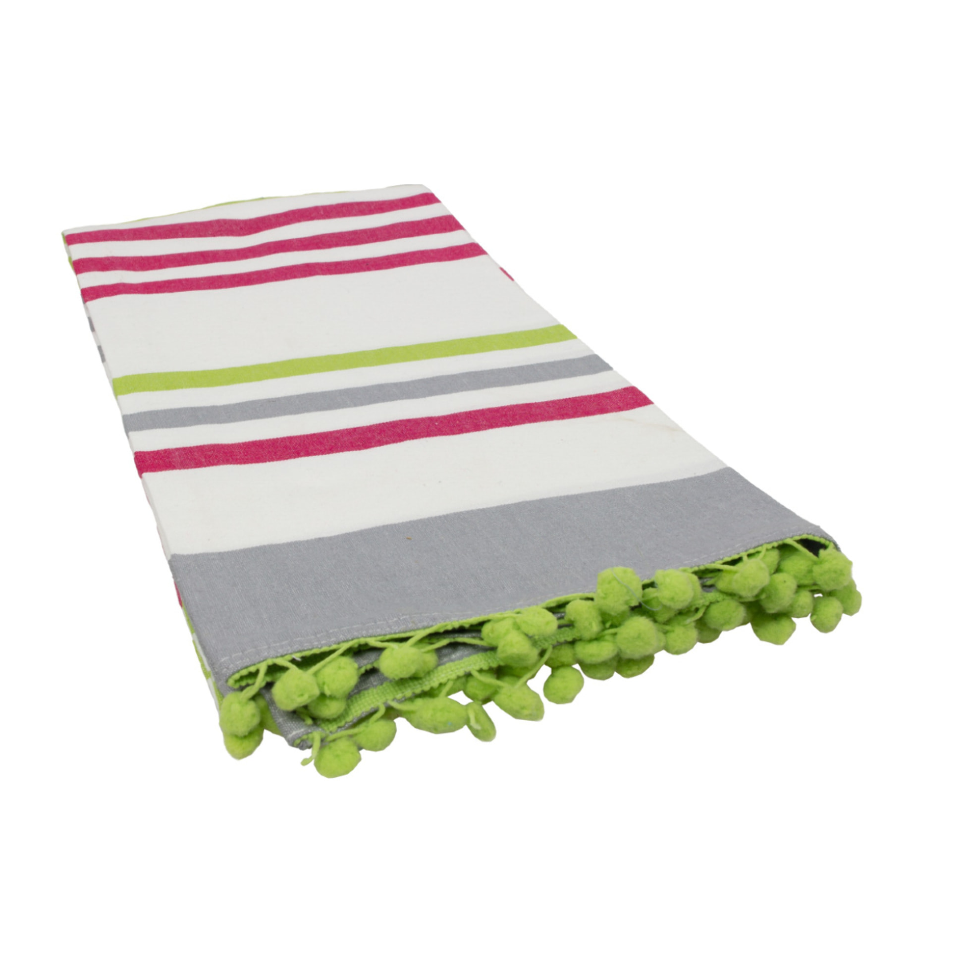 Telo Mare Fouta Modello Kenya Con Pon Pon