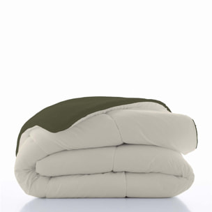 Naturals - Edredón Bicolor - 300 Gr - 100% Microfibra Poliéster - Verde/Vainilla