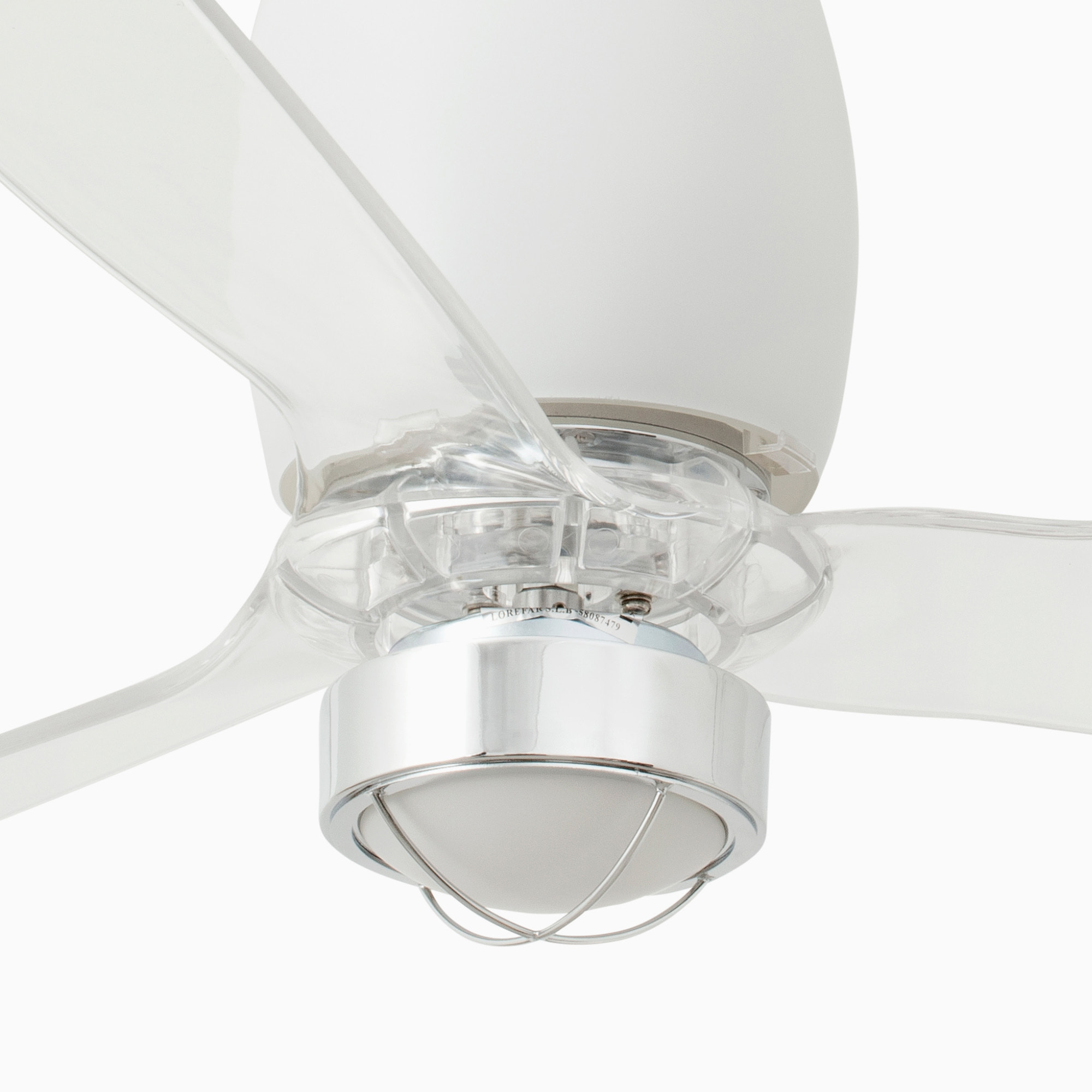 ETERFAN M LED Ventilateur blanc mat/transparent DC