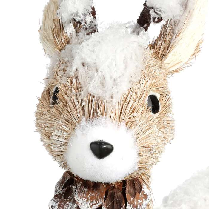 Renne bois naturel H60