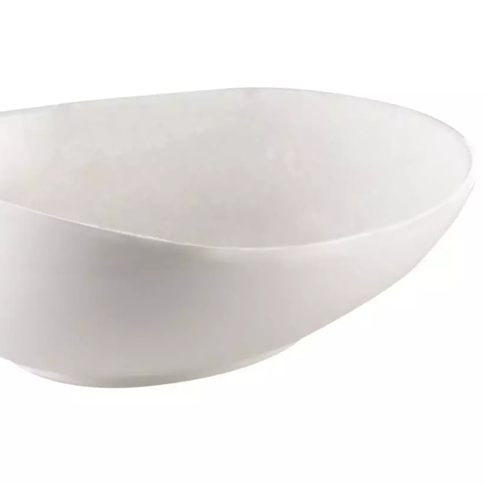 Lot de 6 Assiette creuse blanche céramique 22cm