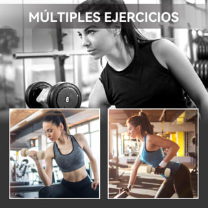 Juego de Mancuernas de 8 Piezas, Total 10 kg, 2x0,5 kg, 2x1 kg, 2x1,5 kg, 2x2 kg, Mancuernas Poligonales Antideslizantes y Estuche de Transporte para Ejercicio en Casa, Gimnasio, Multicolor