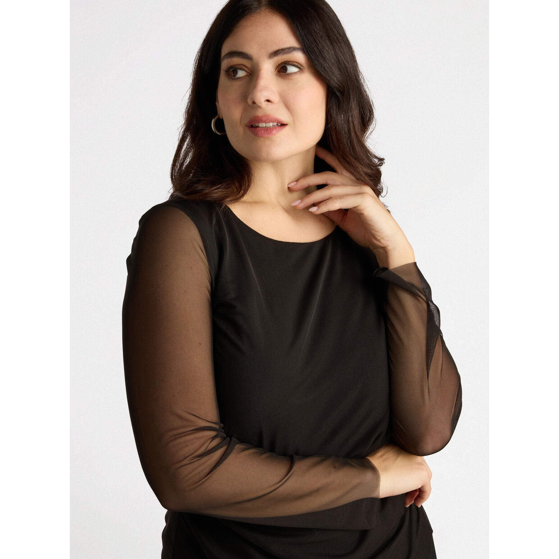 Fiorella Rubino - T-shirt in tulle - Nero