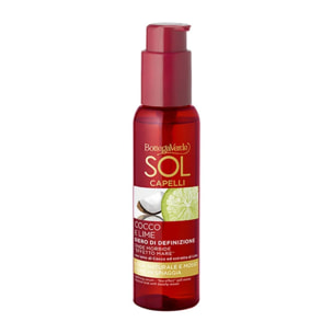 SOL Capelli - Sérum definición - ondas suaves "efecto mar" - con leche de coco y extracto de lima (100 ml) - look natural y ondulado como en la playa