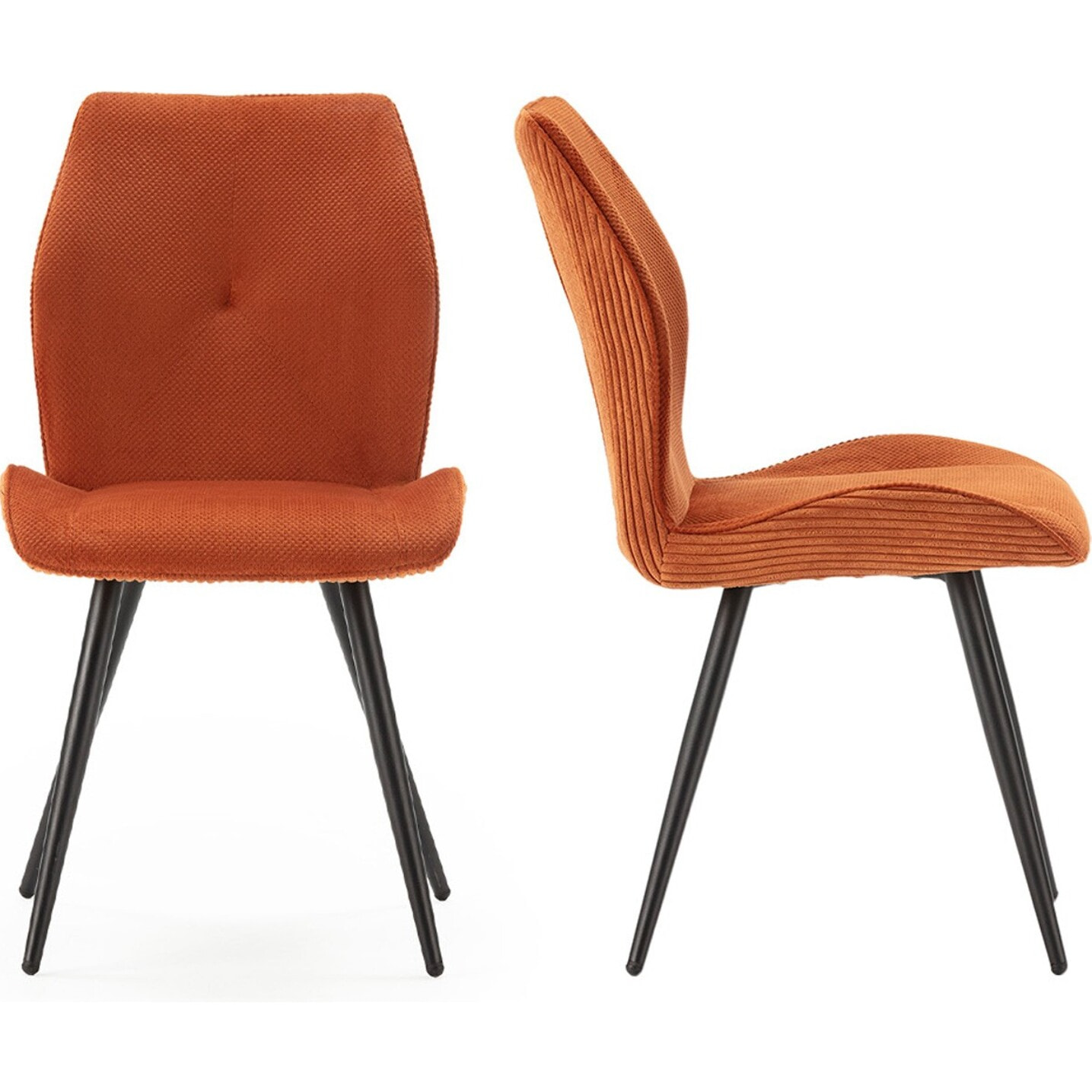 Lot de 2 chaises en velours côtelé - LYKKE