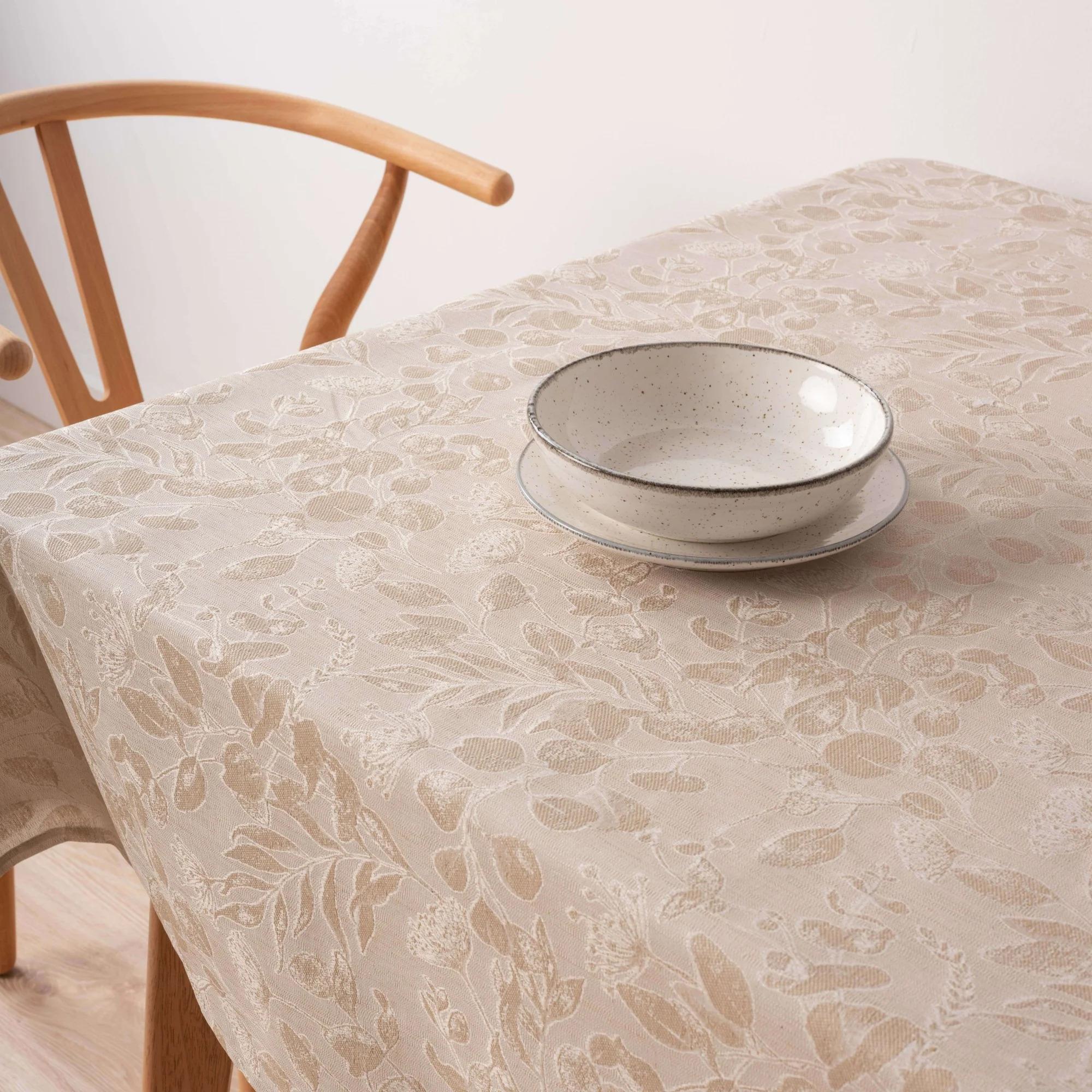 Nappe anti-taches jacquard Bacoli 32010D2 Beige