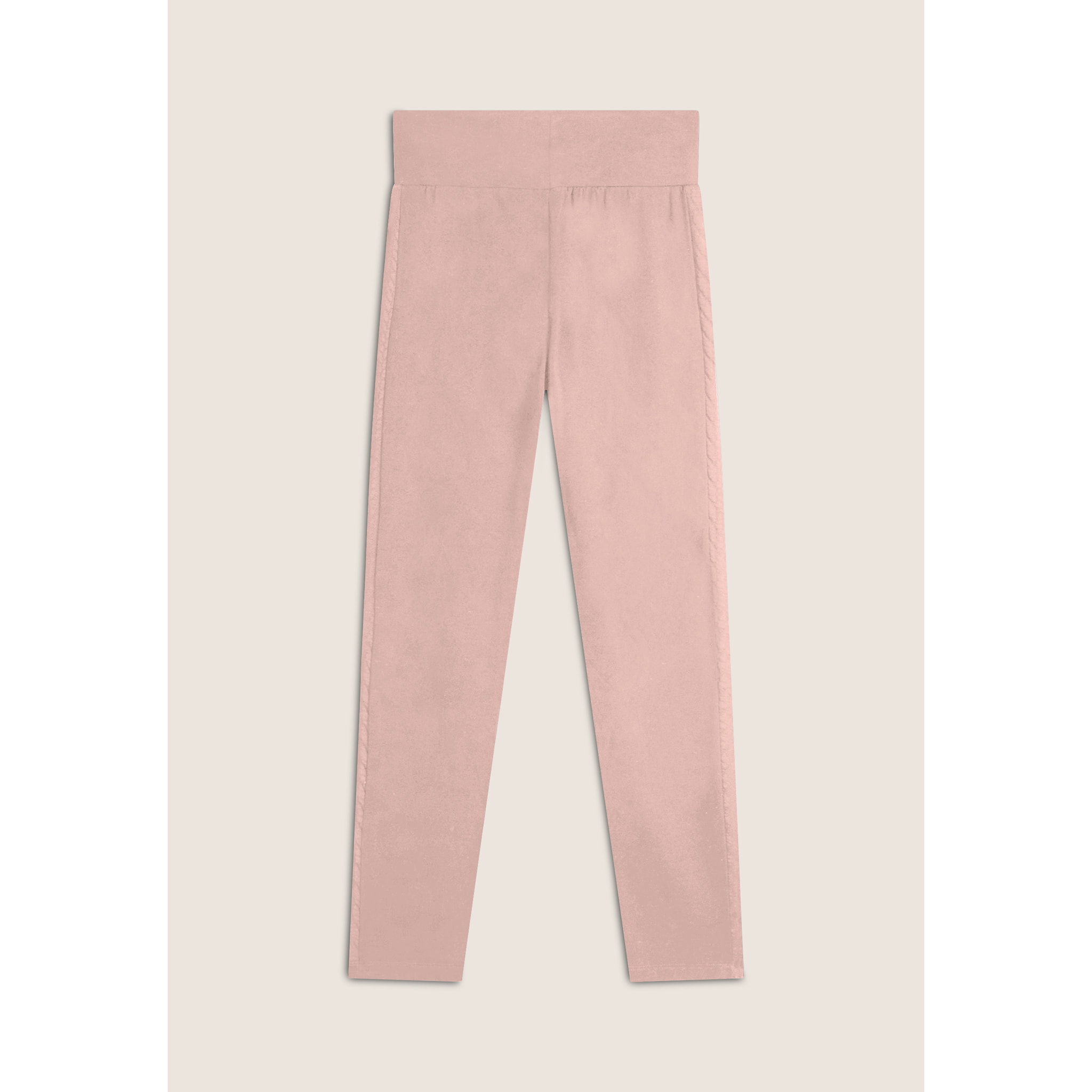 Pantalone donna in felpa viscosa con bande intrecciate