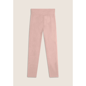 Pantalone donna in felpa viscosa con bande intrecciate