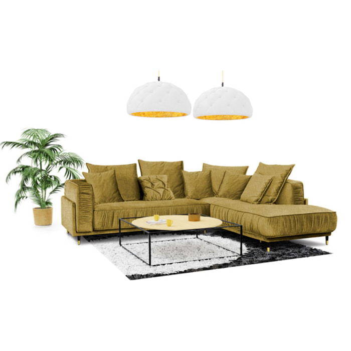 Canapé Tissu Angle droit Fiorenzo - 4 Places