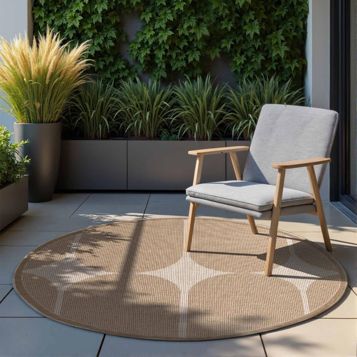 Tapis exterieur kilim géométrique, meusa, design authentique