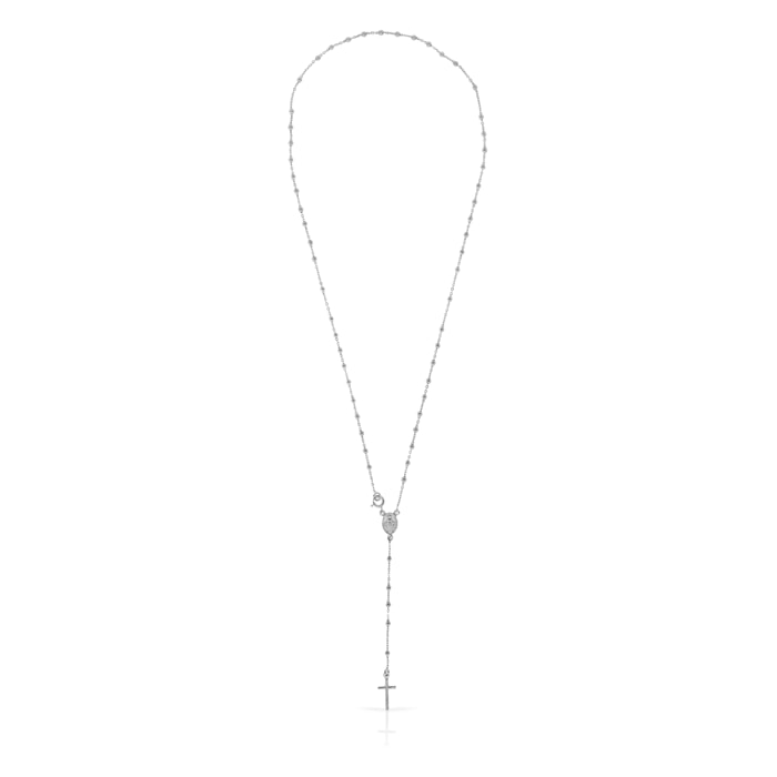 Collar Rosario con Plata de Ley 925 con cuentas de plata