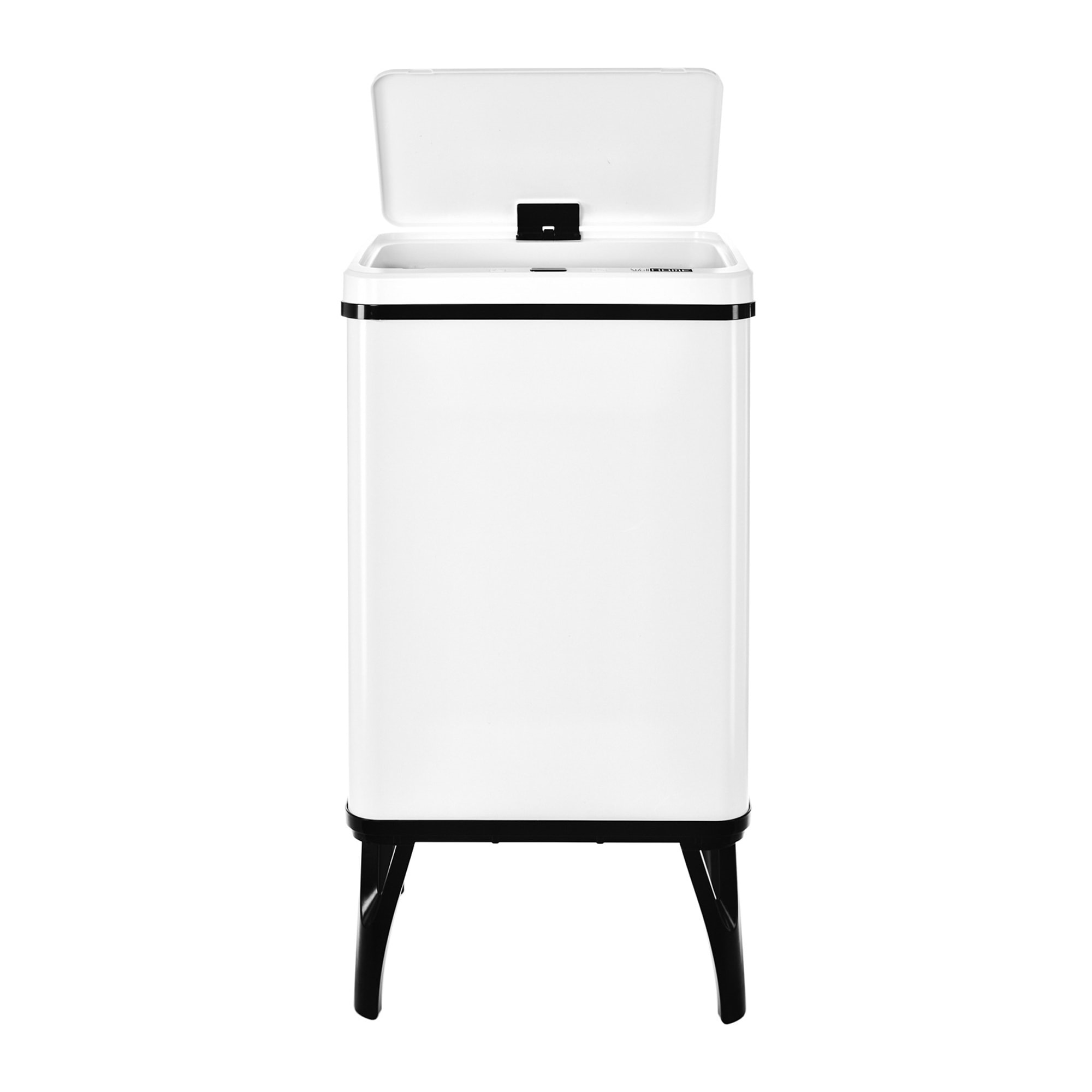 Well home - cubo de basura inteligente con apertura automática y contacto manual en color blanco.