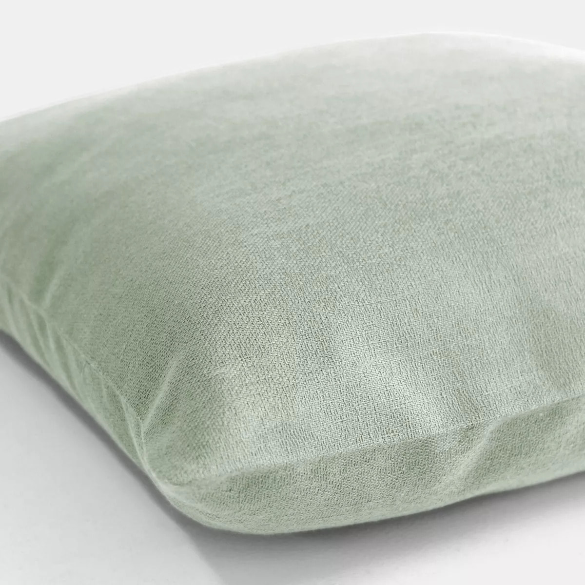 Housse de coussin pur coton motif jacquard vert Bastide verde