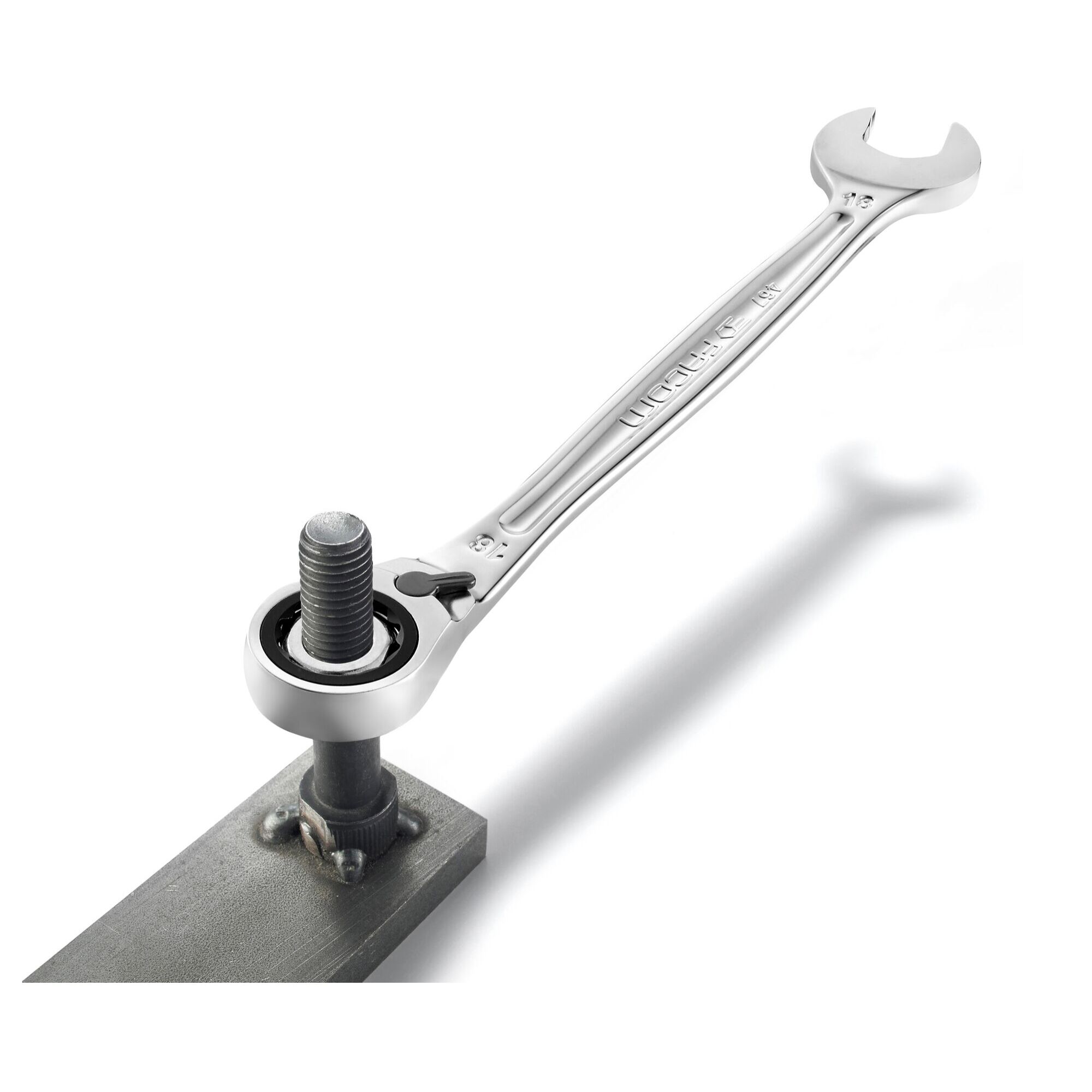 FACOM Clé Mixte à Cliquet Plate 11 mm - 467B.11 - Compact Et Réversible Par Levier