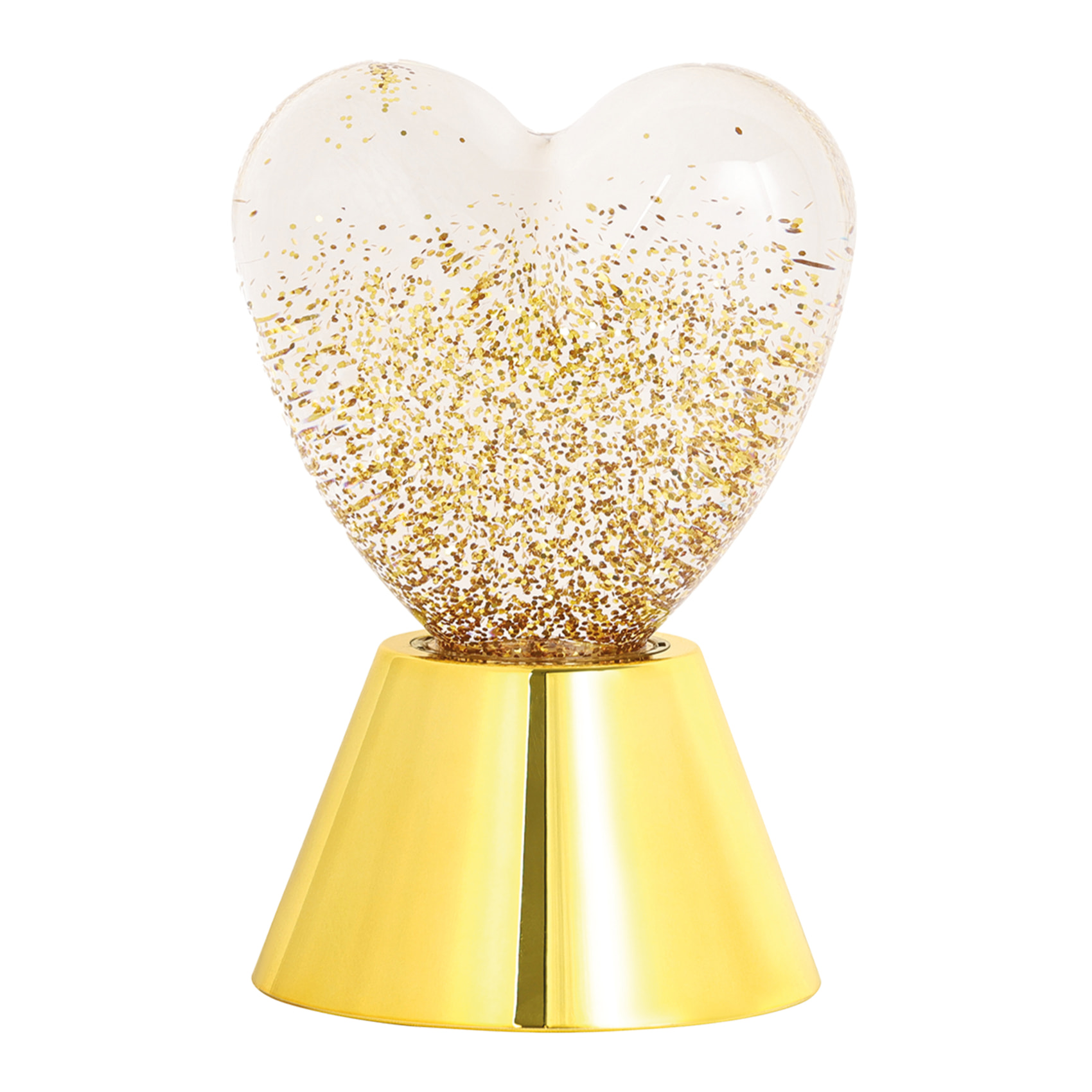 Lampe décorative cœur lumineuse à paillettes - Doré