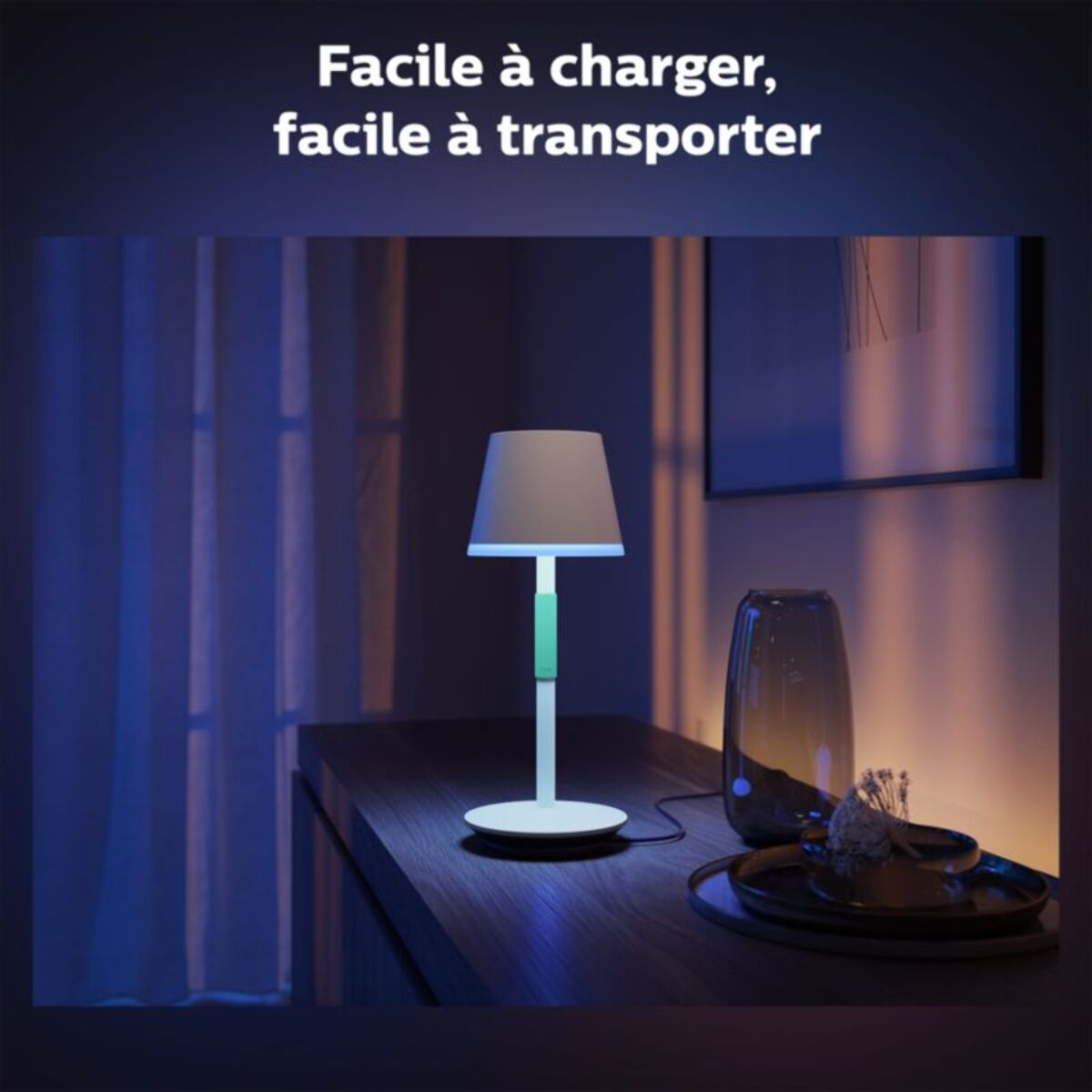 Lampe connectée PHILIPS HUE GO Blanc White&Color Ambiance