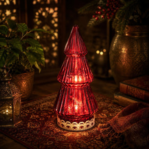 Albero natale con led - Pezzi 6 - ROSSO - Bianchi Dino SpA