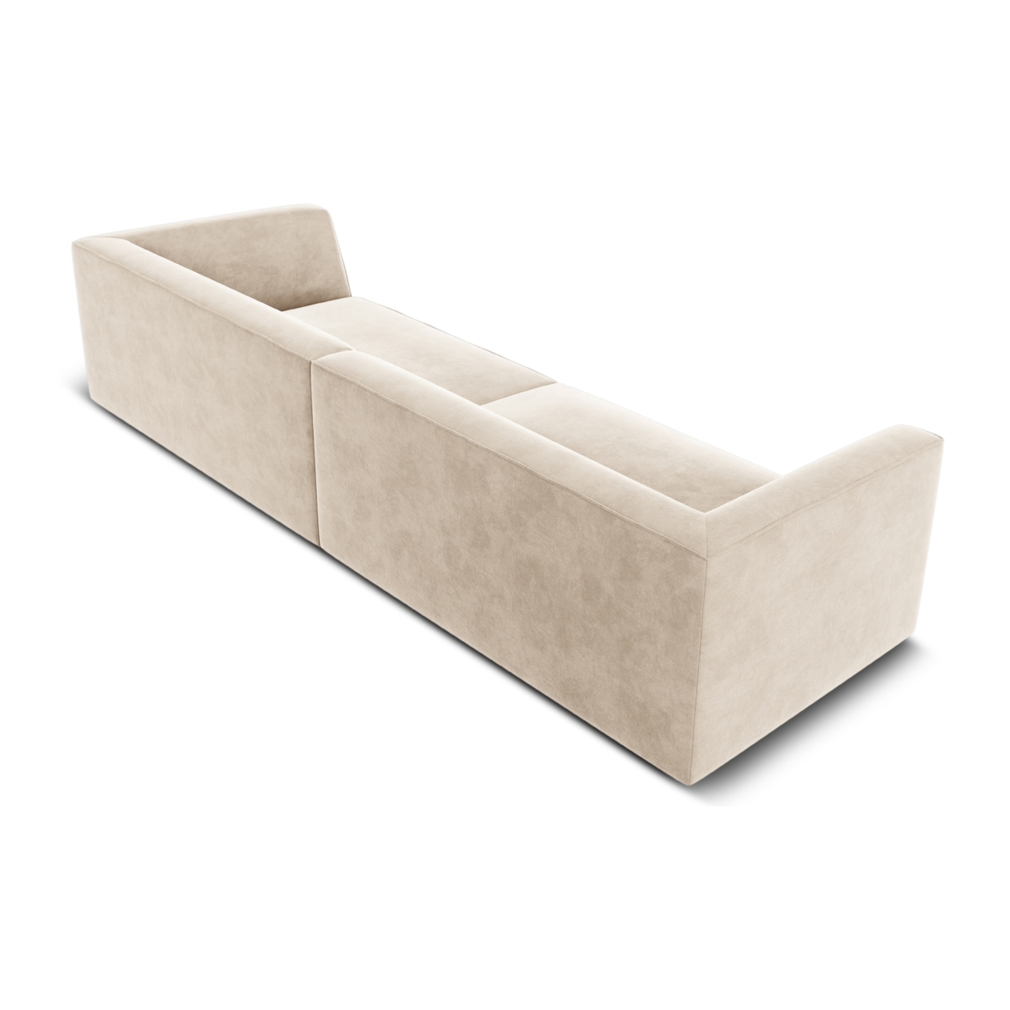 Canapé "Charles" 4 places en velours beige clair