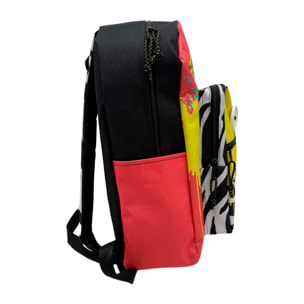 Zaino Primario Fuggler. Compartimento per laptop. Interno completamente foderato. Schienale e spallacci regolabili e imbottiti. Con accessori bottoni.