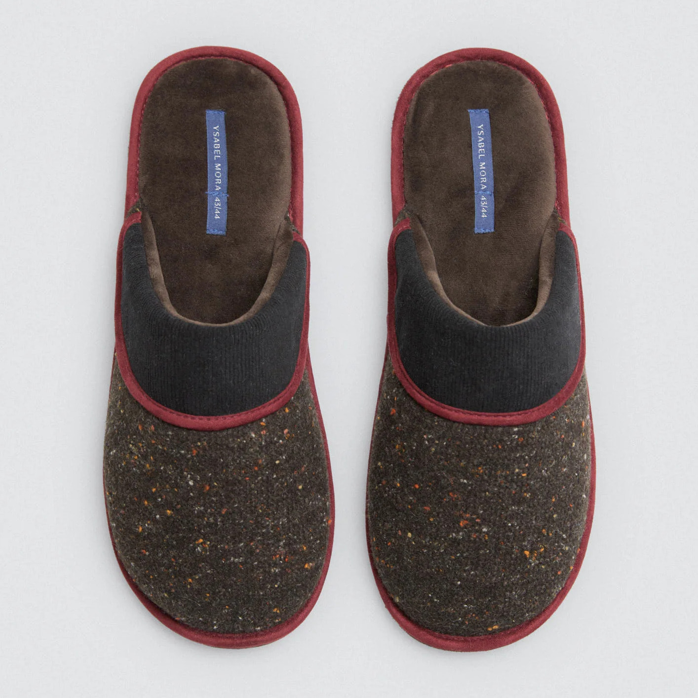 Pantofole in tessuto maculato