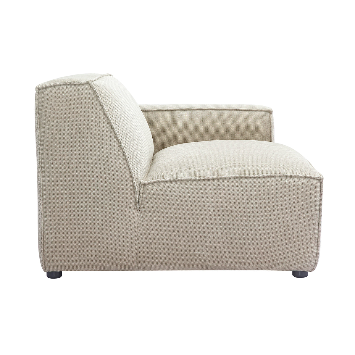 Module d'angle droit pour canapé en tissu chenille beige SPLIT