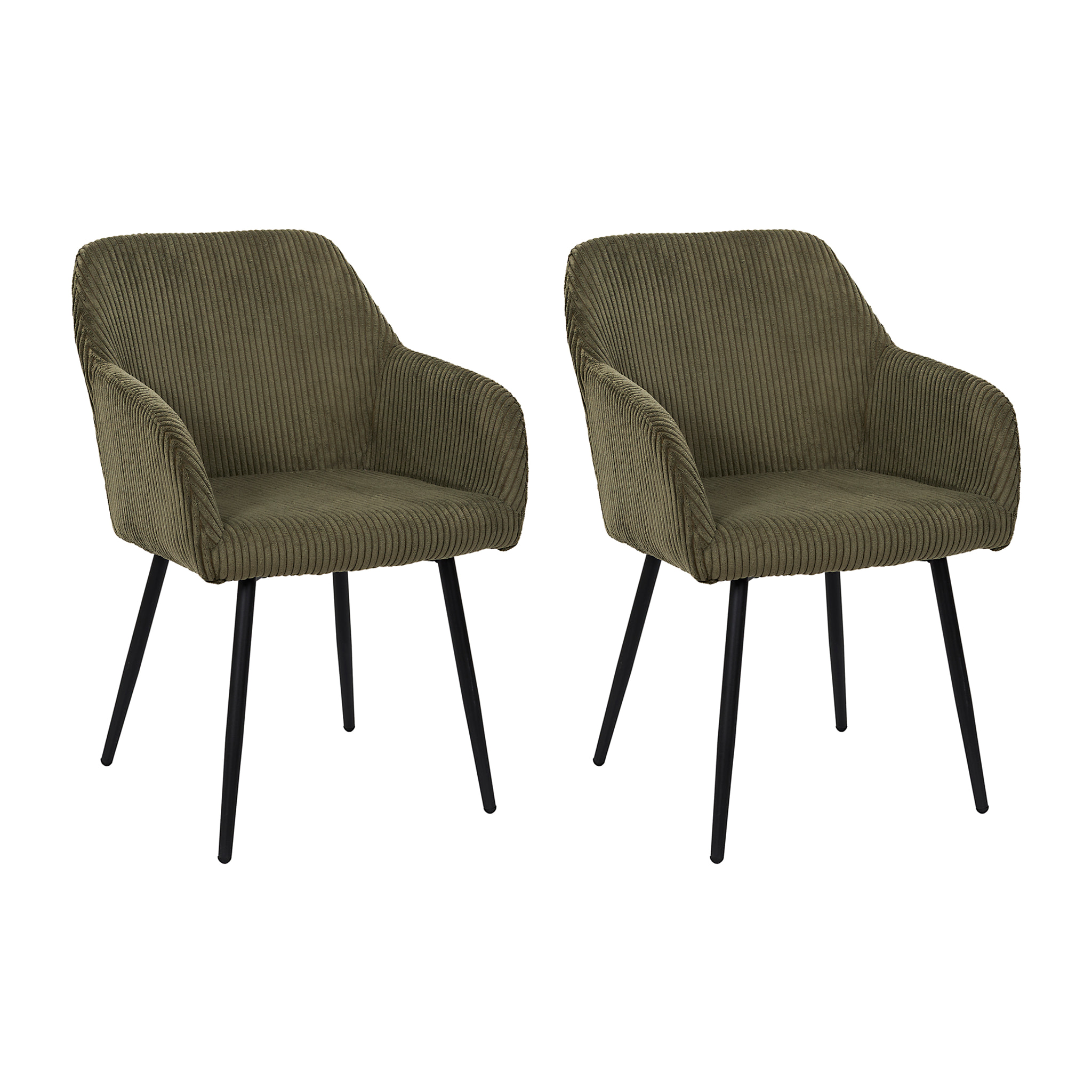 Fauteuil Cotele Scott Vert - Lot De 2