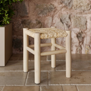 Tabouret en branche de teck H35,5 cm - Popa