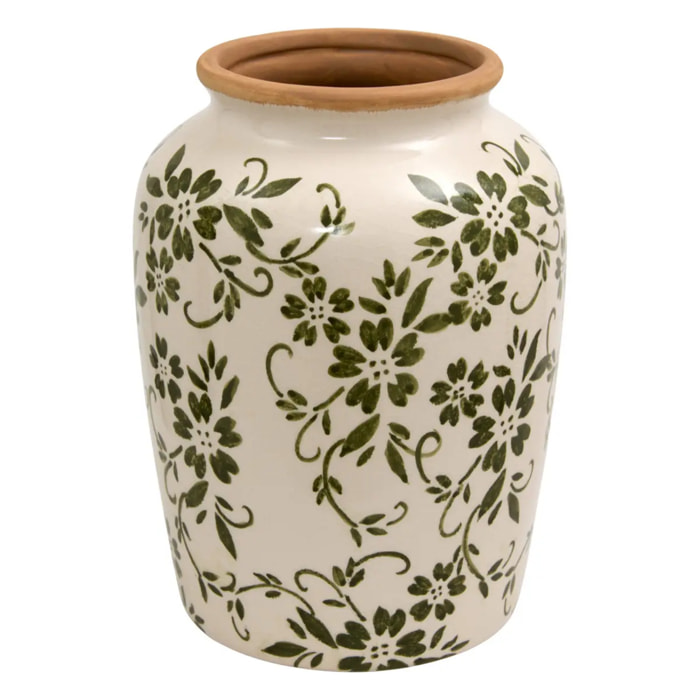 Vase en céramique Lisière H.19cm vert