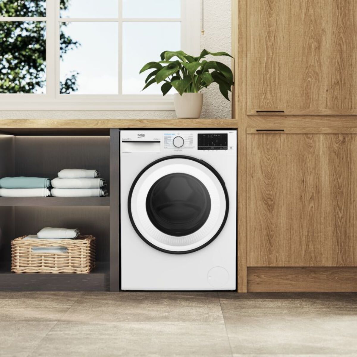 Lave linge séchant hublot BEKO B3D58545W