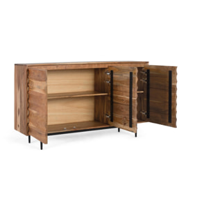Aparador de Madera Maciza de Acacia Estilo Rústico Moderno