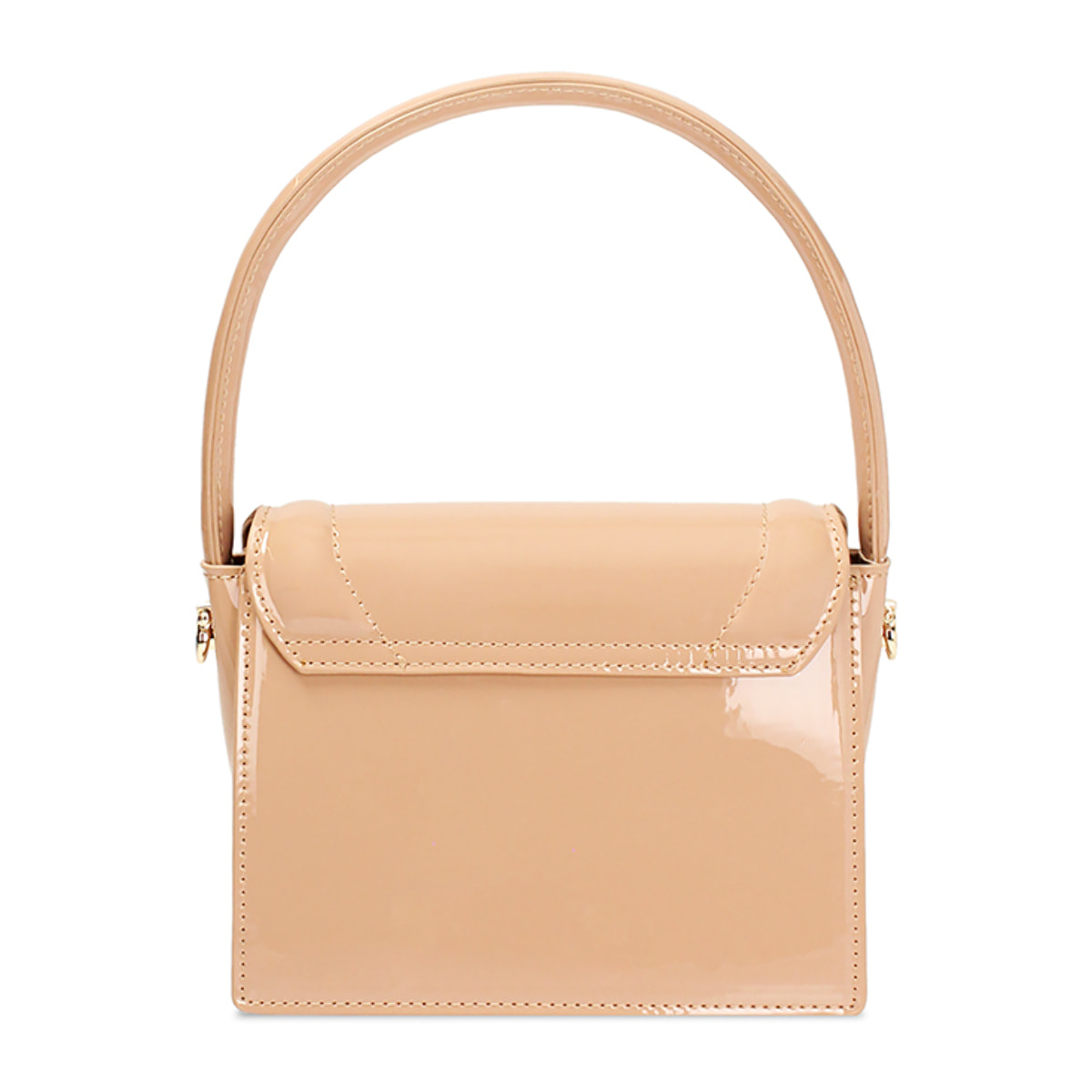Mini bag donna nude in vernice