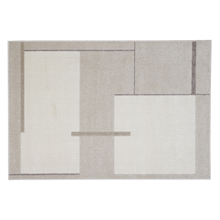 Tapis rectangulaire beige à motifs 150 x 220 cm IRENE