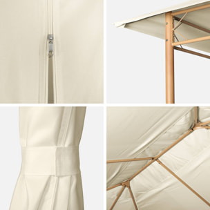 Tonnelle 3x4 m avec rideaux DIVIO 3X4M