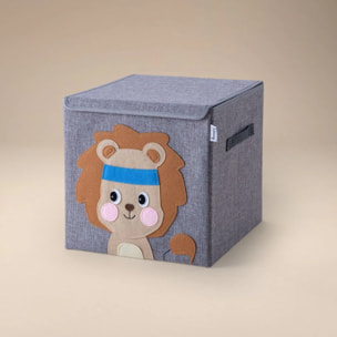 Boîte de rangement en tissu pour enfant "lion" avec couvercle, compatible Ikea Kallax Lifeney